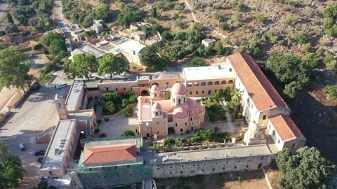 Agia Triada Monastery or the Monastery of Agia Triada Tsangarolon. Video stock 232992218