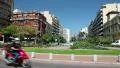 Agias Sofias Square near temple of Hagia Sophia in Thessaloniki, Greece HD Footage
