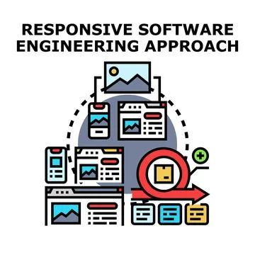 Agile and responsive software engineering development approach Stock Illustration