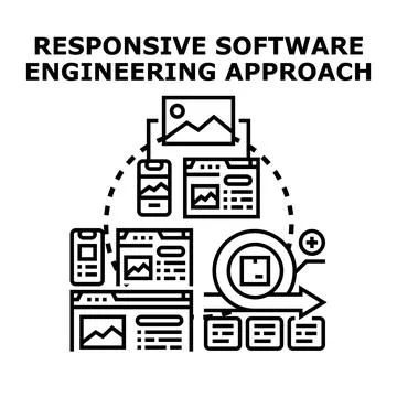 Agile and responsive software engineering development approach Stock Illustration
