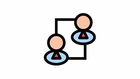 Agile and teamwork symbol - Agile, teamwork and project management icon symbol Stock Footage 335283383