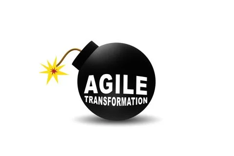 Agile concept with exploding bomb 스톡 일러스트