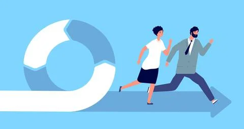 Agile concept. Professional plan, management quality planning. Flexible cycle Stock Illustration