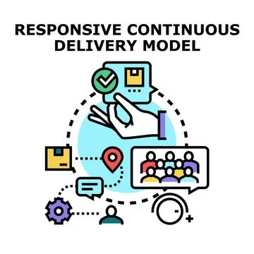 Agile continuous delivery model process development Stock Illustration