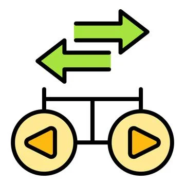 Agile data icon vector flat Illustrazione stock