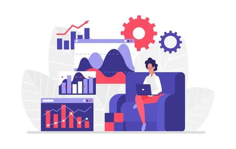 Agile dedicated development high performance team service Illustrazione stock