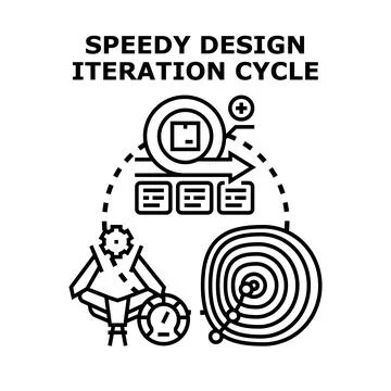 Agile design iteration cycle concept illustration Stock-Illustration