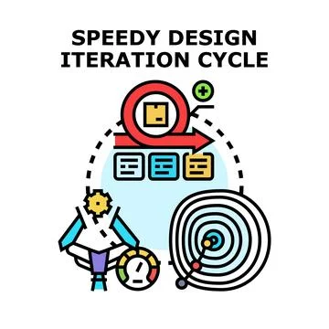 Agile design iteration cycle concept illustration Stock-Illustration
