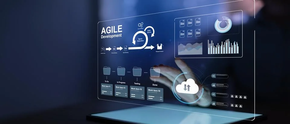 Agile Development Framework for Project Management and Software Product Lif.. 写真素材