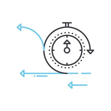 Agile development line icon, outline symbol, vector illustration, concept sign Stock Illustration