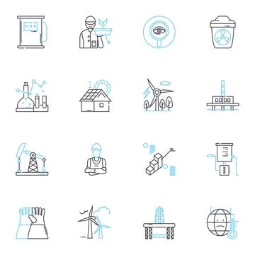 Agile development linear icons set. Iterative, Scrum , Sprint, Collaboration Stock Illustration