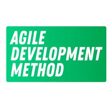Agile development method advertising sticker Stock Illustration