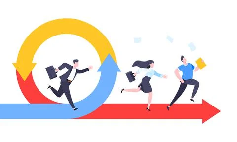 Agile development methodology business concept flat style design vector イラスト素材
