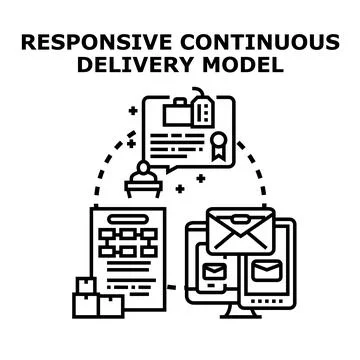 Agile development model providing continuous delivery, integration, and deplo イラスト素材