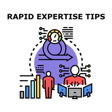 Agile development process improving business expertise and productivity Stock Illustration