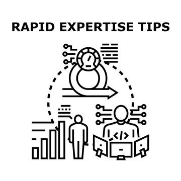 Agile development process improving business expertise and productivity Stock Illustration