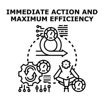 Agile development workflow ensuring immediate action and maximum efficiency Stock Illustration