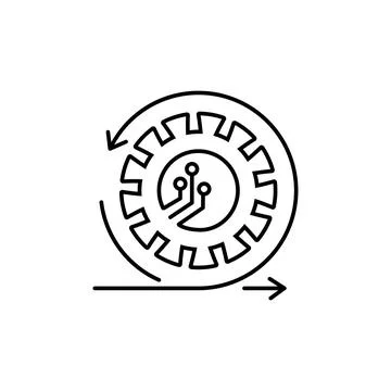 Agile electronic automatic cycle. Development and improvement. Fast integrati Stock Illustration