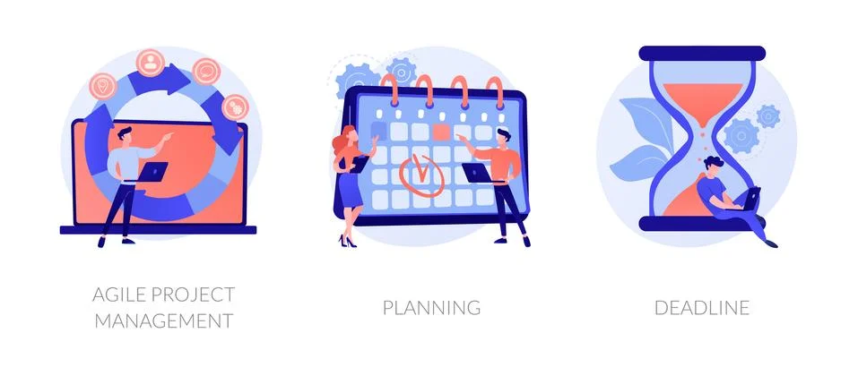 Agile estimating and planning vector concept metaphors Stock Illustration
