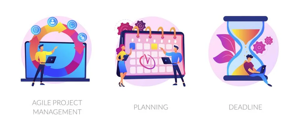 Agile estimating and planning vector concept metaphors Stock Illustration