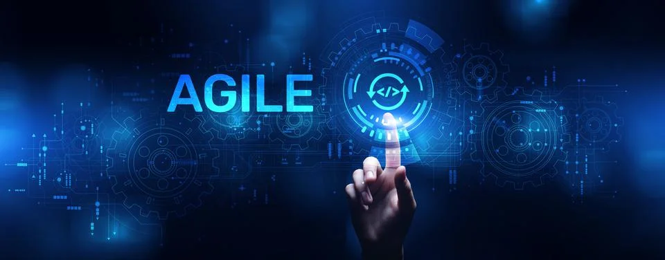 Agile flexible software development technique. Technology concept Stock-Fotos