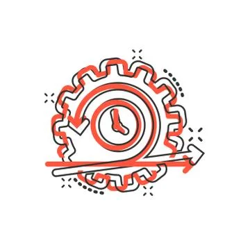 Agile icon in comic style. Flexible cartoon vector illustration on white isol イラスト素材