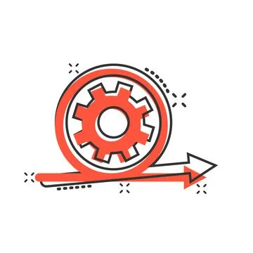 Agile icon in comic style. Flexible cartoon vector illustration on white isol Stock Illustration