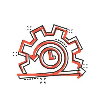 Agile icon in comic style. Flexible cartoon vector illustration on white isol イラスト素材