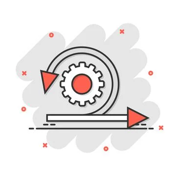Agile icon in comic style. Flexible cartoon vector illustration on white isol イラスト素材