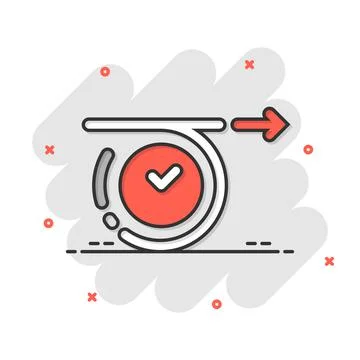 Agile icon in comic style. Flexible cartoon vector illustration on white isol Stockillustratie