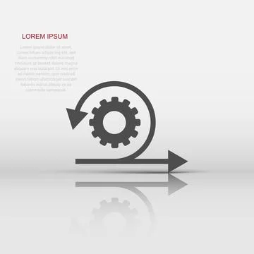 Agile icon in flat style. Flexible vector illustration on white isolated ba.. Stock Illustration