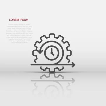 Agile icon in flat style. Flexible vector illustration on white isolated ba.. Stock Illustration