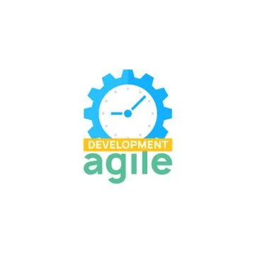 AGILE icon methodology vector development. Scrum agile icon flexible software Stock Illustration