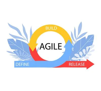 AGILE icon methodology vector Illustrazione stock