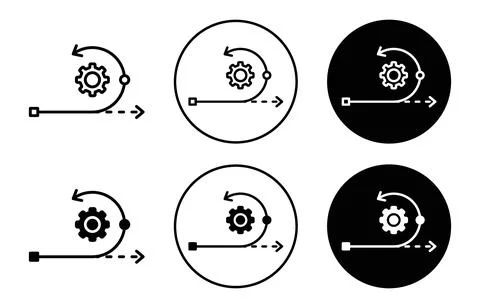 Agile icon Outline flat Icon Stockillustratie
