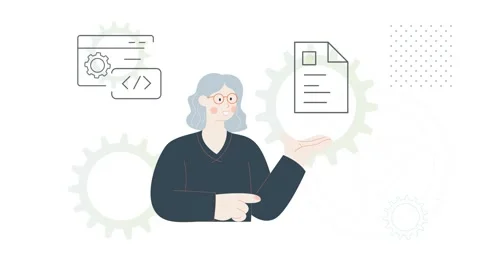 Agile Innovation in Software Development -  Abstract Animated Illustration Stock Footage 310535929