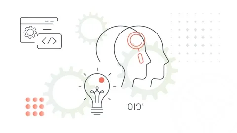 Agile Innovation in Software Development -  Abstract Animated Illustration Stock Footage 314338630