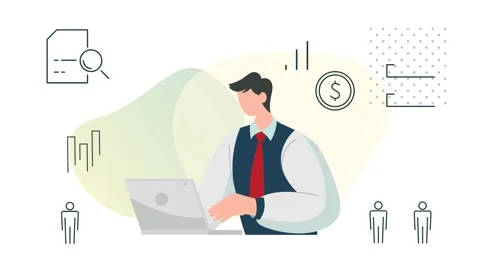 Agile Innovation in Software Development -  Abstract Animated Illustration Stock Footage 314338636