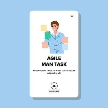 Agile man task vector イラスト素材