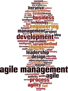 Agile management word cloud Stock Illustration