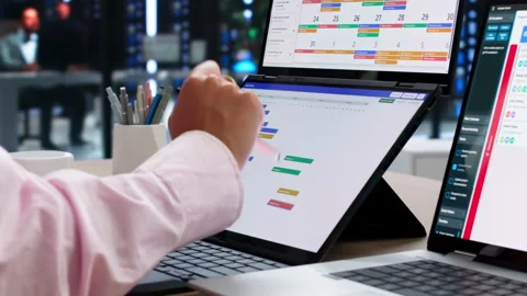 Agile Manager Reviews Project Tasks Stock Footage 344717602