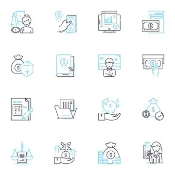 Agile Method linear icons set. Iterative, Scrum, Collaboration, Incremental イラスト素材