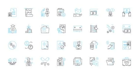 Agile Method linear icons set. Iterative, Scrum, Collaboration, Incremental Illustrazione stock