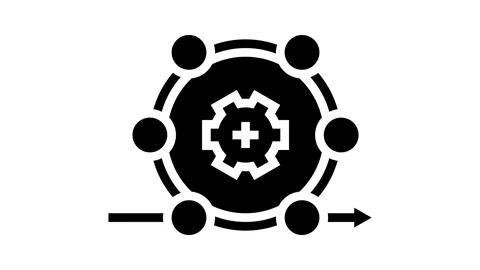 Agile methodology analyst glyph icon animation Stock Footage 326152896