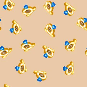 Agile methodology analyst isometric icon seamless pattern Stock Illustration