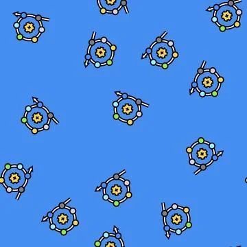Agile methodology analyst vector seamless pattern Stock Illustration