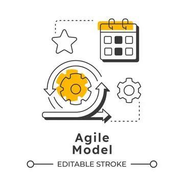Agile model modern linear concept icon Illustrazione stock