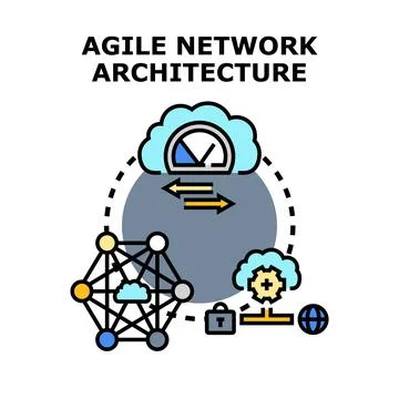Agile network architecture for cloud data technology イラスト素材