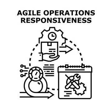 Agile operations responsiveness process vector concept 스톡 일러스트