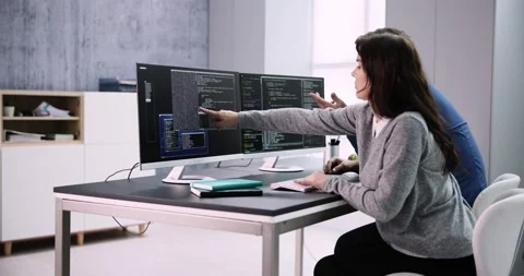 Agile Paarprogrammierung Und Extreme Codierung Stock-Footage 234376511